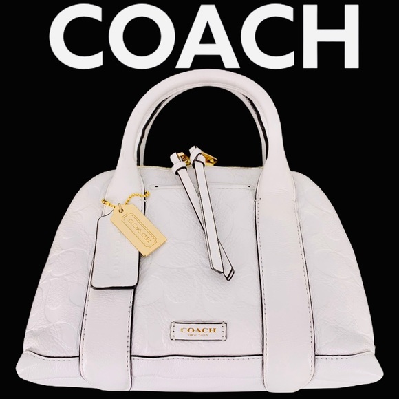SOLD - COACH WHITE BLEECKER MINI PRESTON SATCHEL - Picture 10 of 10